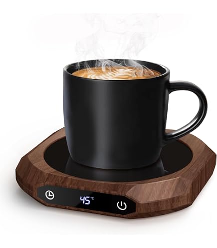 Chauffe-tasse USB En Bois De Noyer – Pour Café, Thé – Compatible Avec Tasses En Céramique, Verre, Inox