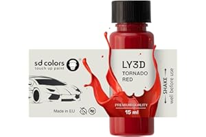SD COLORS Tornado LY3D Y3D G2 Peinture de retouche pour rayures Rouge 15 ML