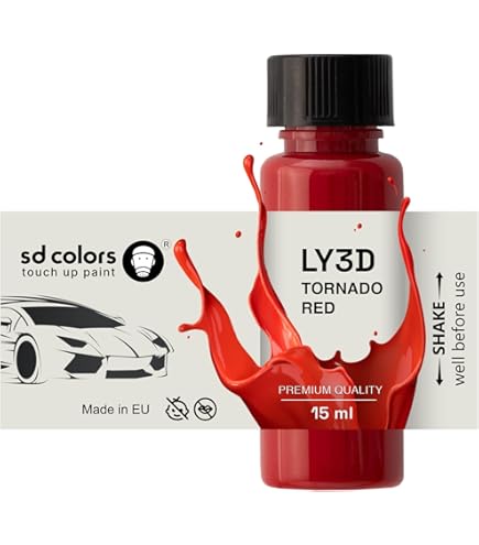 SD COLORS BRILLIANT RED LY3J New Touch Up Paint 15 ML REPAIR