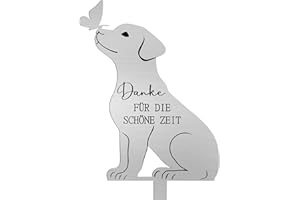 Namalu Hund Gedenkstein Outdoor Grabschmuck Metal Grabplatte mit Gravur Wetterfest Gedenktafel Draußen Schieferplatte Deko für Tiere Grab Erinnerung Hund Trauer Geschenk für Tierbesitzer (Hund)