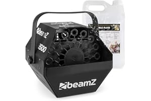 Beamz B500 Bubble Machine with 5L Fluid, Professional Bubble Maker for DJ Events, Parties, Kids' Birthdays, Weddings, Easy-to-Use DJ Equipment for Adults and Children