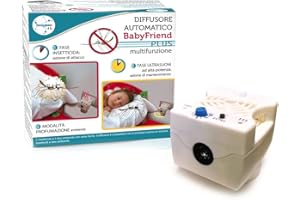 TECNIMED - BabyFriend Plus - Dispositivo anti zanzare ad azione combinata di insetticida e ultrasuoni - Diffusore antizanzare, automatico e multifunzione