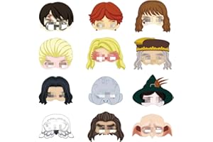 Sdjuifsd 12 Pezzi Maschera di Harry, Maschera Harry Bambino, Maschere Compleanno, Maschere in Dcarta, Decorazioni per Feste, Festas Compleanno, Festa a Tema, Party Gioco di Ruolo, Carnevale