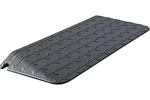 ZincOrange Rampe Antiscivolo in Gomma per Soglia della Porta con Capacità di Carico di 998Kg, Rampe Pesanti per Marciapiede per Sedie a Rotelle, Moto e Traffico Pedonale (6.4cm H, pezzi, 1)