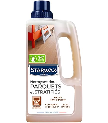 STARWAX - Glanzende verzorging voor parket en laminaatvloeren - Reinigt en verfrist glans - Antislip - Geen uitspoelen - Tot 36 toepassingen bij 60 m²