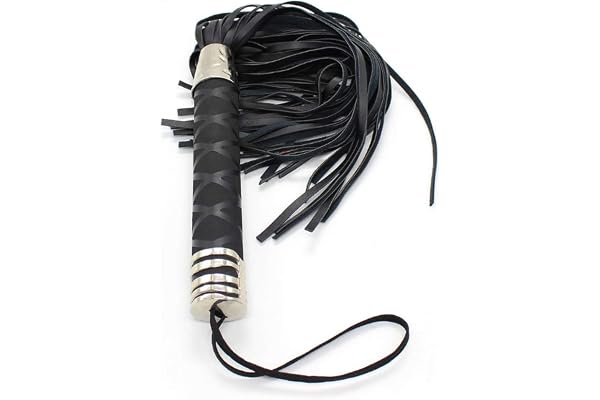 Fouet Souple pour Outil de Jeu de Couple, Cuir, Noir