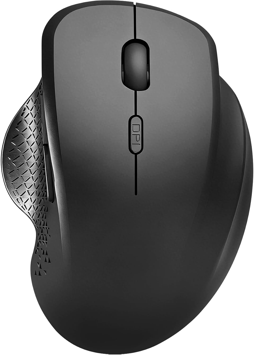 Uiosmuph G09 Ratón Inalámbrico Bluetooth, Bluetooth 5.1+2.4G Recargable Wireless Mouse, Silencioso Ergonómico Ratón con 3 Niveles de Adjustables 1600 dpi para Portátil, MacBook, PC, Windows (Negro)