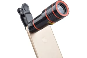 DUBENS 12X Handy Teleobjektiv, Telefon-Kamera-Objektiv-Set, Universelles optisches Teleskop-Kameraobjektiv mit universeller Klemme für iPhone X 8 7 Plus Samsung Galaxy S8 7 Huawei & Die meisten Smartphones