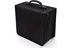 alavisxf xx Étui pour CD, 432 Capacité Boîtier CD, Fermeture Éclair de Protection Film Média Stockage Organisateur Classeur Portefeuille pour Voiture Voyage
