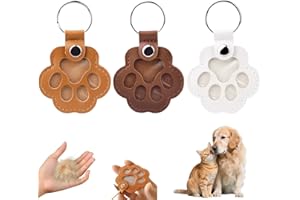 Vibbang 3PCS Dog Hair Collector Keychain, Dog Hair Storage Keychain, Charm Memorial Storage Box, Pets Fur Keepsake Keyring for Collecting Hair With Snap Button,Pet Memorial Gifts