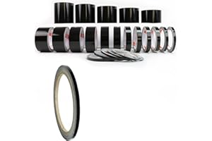 ‎1A STYLE STICKER Auto Zierstreifen Schwarz Hochglanz KFZ Folienstreifen Autodekor Folie Autogrill Motorrad Streifen Basteln Modellbau (4 mm)