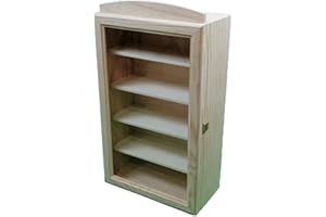 GRECA Vitrina Madera. Fondo 15 cms. Medidas (Ancho/Fondo/Alto): 30 * 15 * 54 cms. En Madera Natural. Se Puede Pintar.