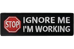 EMBTAO Cane di servizio Ignora Me Sto lavorando Giubbotti/cablaggi con Fissaggio Chiusura a uncino e asola Ricamata Toppa