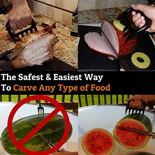 DDU(TM) 1 Paar Bärentatze-Form Grill Fleisch Ziehen Handhabung Gabel Schreddern Schneidewerkzeug - 8