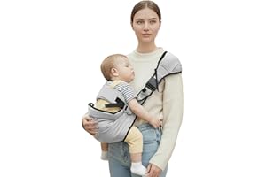 HAHAGO Babytragetuch Kleinkind Trage Seitlich Babytrage Seitlich Verstellbare Schulter Babytrage Multifunktionale Tragegurt Baby von 0 bis 36 Monaten Kleinkinder (Gray)