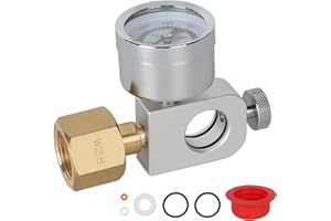 EFUTURETIME Adaptador Quick Connect Recarga para Bombonas de CO2 W21.8-14 con Manómetro de 3500psi, Compatible con Duo, Art, Terra, Crystal 3.0, Gaia