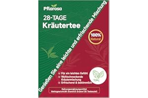 PFLAROSA Pack of 28 Natural Herbal Blend with Oolong, Green Tea Extract, Mate, Ginseng, Vegan, Allergen-Free