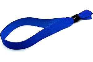EUROPABAND Braccialetti identificativi per eventi in tessuto, 50 pezzi, misura regolabile, colore blu
