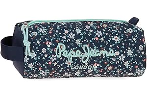 Pepe Jeans Alenka Estuche Redondo Azul 23x9x9 cms Poliéster by Joumma Bags by Joumma Bags