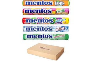VR ANGLE 5 Packs Mentos All Mix Chewy Dragees Refreshing Soft Candies Sold By VR Angel
