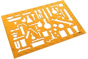 Fenteer Different Shapes Lab Geometry Science Drawing Templates Stencil, 209x141mm