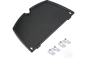 GFTIME 6559 Grill Griddle Cast Iron Gas Grill Part for Weber Q200 and Q2000 Grills, Q200, Q220, Q240, Q260, Q2000, Q2200, Q2400 Series Grill Spare Parts, 38.62x27.43x1.27 CM(LxWxH), 1 Pack