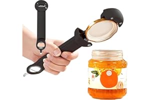 ATONG Multifunctional Retractable Bottle Opener, Stainless Steel Adjustable Cap Screwer to Remove Stubborn Lids, Adjustable Multifunctional can Opener for Daily Life, Travel, Weak Hands, Children, Elderly