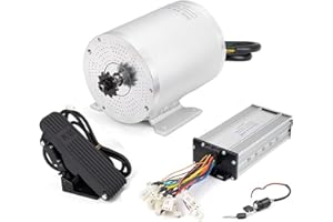 KUNRAY Moteur électrique 48V 2000W Moteur de moyeu à grande vitesse avec contrôleur sans brosse 33A et accélérateur de pédale pour scooter électrique E Moteur de vélo Go Kart ATV