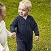 Children's Wool Fleece Overall-Charcoal-9-18m