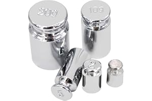 AOMHREK Kalibrierungsgewicht Set, 5 Stück Kalibrierung Gramm Set, Satz Messgewichte, Set mit Kleinen Gewichten für Elektronische Waagen, Labor, Hobby, Basteln, 1g, 2g, 5g, 10g, 20g