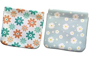 IUDWCG 2 Pcs Petit Sac cosmétique Portable, Mini Sac cosmétique, imperméable, Organisateur à Fermeture Automatique Organisateur de Rouge à lèvres Sac cosmétique en Cuir Organisateur de Voyage Casque