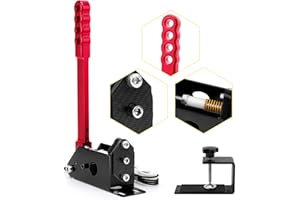 aikeec Freno de Mano USB de 64 bits Freno de Mano PC Sensor Hall para PC Widows Sim Racing Games G25 G27 G29 T500 FANATECOSW Dirt Rally (con Abrazadera, Rojo)
