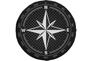 ZHIMAHOU Universal-Ersatzradabdeckung, weißer Kompass, Windrose, wasserdicht, Reserveradabdeckung, staubdicht, für Anhänger, Wohnmobil, SUV, Geländewagen, 38,1 cm (15 Zoll)