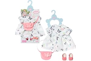 Baby Annabell Deluxe Vestido Mariposa - para muñecas 43 cm - Incluye Vestido, Bolso, Sandalias y Percha - Edad: 3+ años