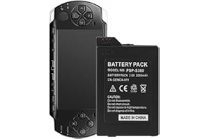 FLSTOR Batteria per PSP 2000 PSP 3000, 2000 mAh, 3,6 V, agli ioni di litio, compatibile con Sony PSP 2000 PSP 3000 PSP-S110, batteria per console con cavo di ricarica, (non per PSP 1000)