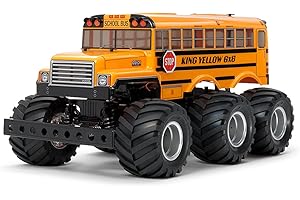 TAMIYA 58653 58653-1:18 RC King Yellow 6x6 Bus (G6-01), Remote Controlled Car/Vehicle, Model Building, Kit, Hobby, Assembly, Unvarnished