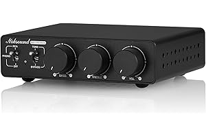 Nobsound HiFi Mini 2-Channel Stereo Audio Amplifier Class D Power Amp with Phono 300W x2 (TPA3255)
