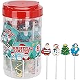 Christmas Lollipops Candy - Christmas Sweets, 2D Kids Sweets, Individual Wrapped Sweets For Party Bags |Candy Sticks |Christmas Lollipop Party Bag Sweets |Pinata Fillers |ChristmaS Party Bag Fillers