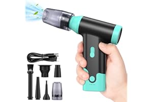 EVARY Elettrico Elettrico Rimuovi Polvere Aria Compressa Senza Fili,[Potente motore senza spazzole e senza nucleo]，150000 RPM air duster un'alternativa all' aria compressa spray per pc