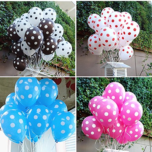 confronta il prezzo 100 pezzi Palloncino di Punti d'Onda Lattice Multicolre per Decorazione Compleanno Feste San Valentino Matrimonio Natale Cerimonia Celebrazione miglior prezzo