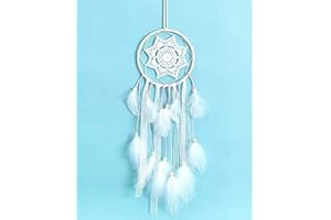 VAWSVOCS Capteur de Rêves en Plumes,Capteur de Rêves en Plumes Décoration Fait à la main Attrape-rêves pour filles et enfants Chambre à Coucher Décoration Murale Artisanat Cadeau
