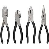 Amazon Basics - Set di pinze, confezione da 4, Nero
