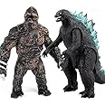 Godzilla Action Figure Godzilla vs. Kong Toy,King of The Monsters, Best Gift for Boys Girls (Silver)