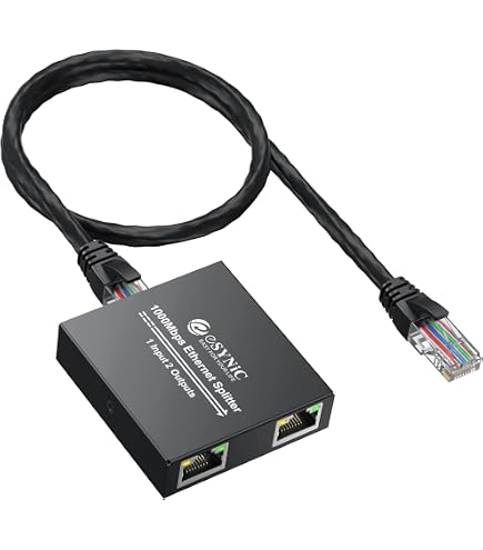 1000Mbps 1 In 2 Out Adattatore Ethernet RJ45 Splter Lan Connettore 1000Mbps 1 In 2 Out Adattatore Ethernet RJ45 Splter Lan Connettore