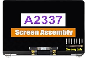 GBOLE A2337 M1 Bildschirm Ersatz für MacBook Air M1 A2337 2020 LCD Bildschirm Display Assembly EMC 3598 MGN63 MGND3 MGN93 MGNA3 MGN73 MGNE3 (Space Gray)