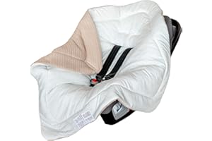 ‎ORSON FOR ORSON for® | Einschlagdecke babyschale, weiche für Neugeborenen |100% Bio-Baumwolle | Oeko-Tex | Winter | Babydecke für Kinderwagen, Kindersitz oder Babybett | Ganzjährig einsetzbar (Braun/Beige с)