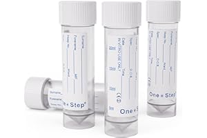 15 Urine Sample Bottles Specimen Pot Graduated Container with Lid & Label 30ml