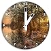 Produktbild herbstliche Landschaft im Morgengrauen, Wanduhr Durchmesser 30cm mit weißen eckigen Zeigern und Ziffernblatt, Dekoartikel, Designuhr, Aluverbund sehr schön für Wohnzimmer, Kinderzimmer, Arbeitszimmer