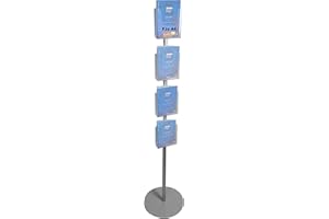 VENDOOH! ESPOSITORE PUBBLICITARIO FORMATO A4 DA PAVIMENTO PORTA DEPLIANT LOCANDINE EASY01