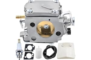 Qiuwanzia Carburetor for Husqvarna 61 66 266 268 272 272XP 281 288 288EPA 181 281XP 288XP Chainsaw 503 28 03-16 for Tillotson HS-254B HS-260A HS-260S Gasoline Chain saw with Spark Plug